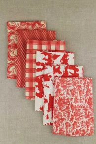 Boite 12 Coupons Tissus Sajou Rouges 3 Boite 12 Coupons Tissus Sajou Rouges – Image 3