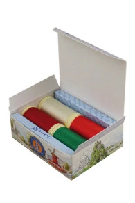 Boite 12 Coupons Tissus Sajou Rouges 5 Boite 12 Coupons Tissus Sajou Rouges – Image 5