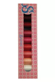 Boîte 8 Bobines Fil Coton Rose Shocking