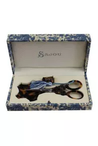 Ciseaux Broderie écaille Fleur Nécessaire Jouy Bleu