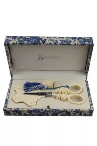 Ciseaux Broderie Ivoire S Nécessaire Jouy Bleu