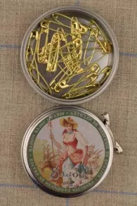 Epingles Nourrice Dorées Et Chromées Boites Métal 5 Epingles Nourrice Dorées Et Chromées Boites Métal – Image 5