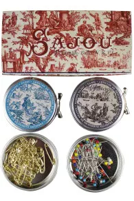 Epingles Tête Verre Et Nourrice Toile De Jouy