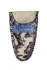 Etui Porte-ciseaux Toile Cirée Grise Gris - M