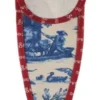 Etui Porte-ciseaux Toile De Jouy Bleue-bordeaux - XL