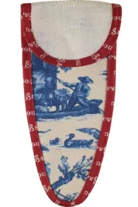 Etui Porte-ciseaux Toile De Jouy Bleue-bordeaux - XL