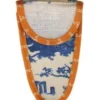 Etui Porte-ciseaux Toile De Jouy Bleue-orange - M