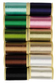 Fil Broderie Rayonne Boîte 12 Tons Classiques