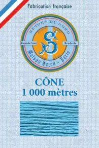 Fil Broderie Retors Du Nord Cône 2010 - Azur