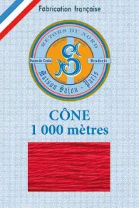 Fil Broderie Retors Du Nord Cône 2030 - Rouge