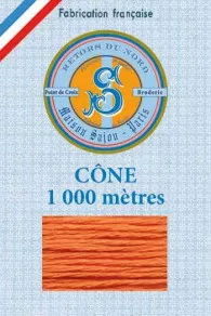 Fil Broderie Retors Du Nord Cône 2405 - Orange