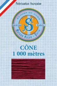 Fil Broderie Retors Du Nord Cône 2409 - Bordeaux