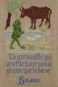 Fils Broderie Point De Croix La Grenouille Qui Veut…