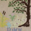 Fils Broderie Point De Croix Le Chêne Et Le Roseau