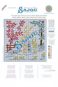 Fils Broderie Point De Croix Le Rat Des Villes Et Le Rat Des Champs