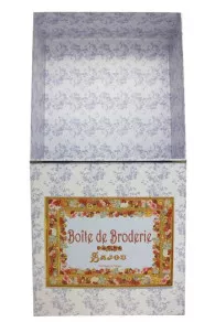 Maison Sajou 27 Grande Boîte Ouvrage Broderie Bleue