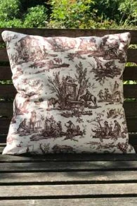 Housse Coussin 40 X 40cm Abreuvoir Marron