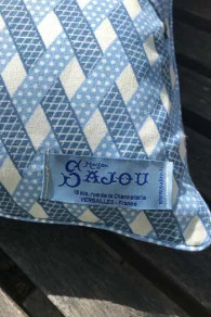 Housse Coussin 40 X 40cm Damas Bleu 1 4 Housse Coussin 40 X 40cm Damas Bleu 1 – Image 4