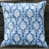 Housse Coussin 40 X 40cm Damas Bleu 2