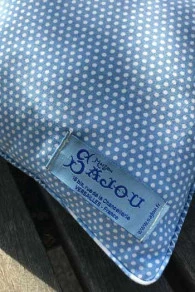 Housse Coussin 40 X 40cm Damas Bleu 2 4 Housse Coussin 40 X 40cm Damas Bleu 2 – Image 4