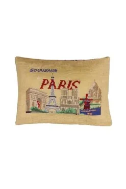 Kit De Point De Croix Coussin Paris - Lin