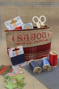 Kit Point De Croix Trousse Lin Sajou De 1842 à 1845 3 Kit Point De Croix Trousse Lin Sajou De 1842 à 1845 – Image 3