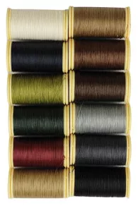 Lin Glacé N°40 12 Bobines Tons Foncés