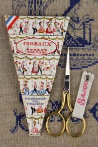 Paire De Ciseaux Broderie Marly Aurifiée