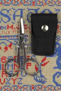 Paire De Ciseaux Broderie Pliante étui Noir