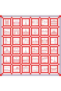 Plaid Monuments De Paris Percale