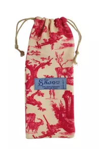 Pochon De Rangement Ciseaux Toile De Jouy Rose