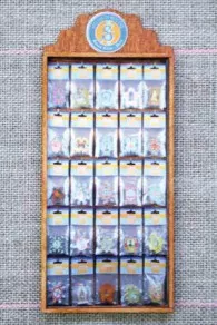 Présentoir Bois Miniature Cartes à Fil