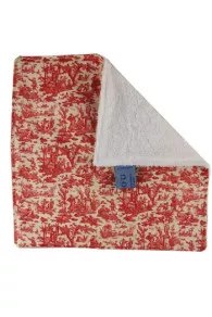 Sept Lingettes Lavables Toile De Jouy Rouge 3 Sept Lingettes Lavables Toile De Jouy Rouge – Image 3