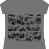 T-shirt Gris Chiné Toile De Jouy Noir - Taille S