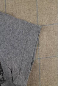 T-shirt Gris Chiné Toile De Jouy Noir - Taille S 5 T-shirt Gris Chiné Toile De Jouy Noir - Taille S – Image 5