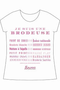 T-shirt Je Suis Une Brodeuse - Taille M