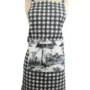 Tablier De Cuisine Carreaux Noir Et écru