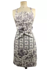 Tablier De Cuisine Toile De Jouy Grise