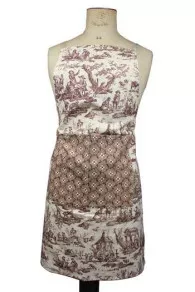 Tablier De Cuisine Toile De Jouy Marron
