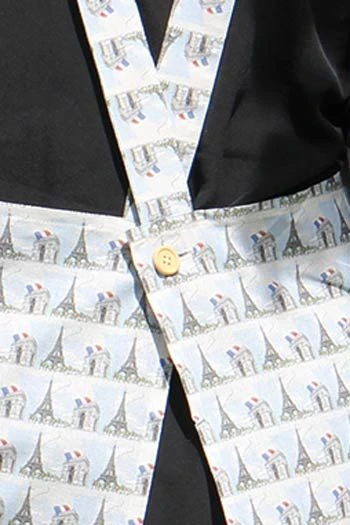 Tablier Japonais Tissu Tours Eiffel 4 Tablier Japonais Tissu Tours Eiffel – Image 4