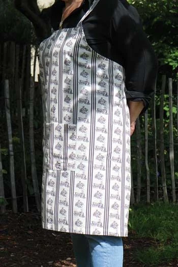 Tablier Japonais Toile De Jouy Grise 2 Tablier Japonais Toile De Jouy Grise – Image 2