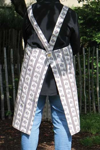 Tablier Japonais Toile De Jouy Grise 3 Tablier Japonais Toile De Jouy Grise – Image 3