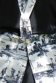 Tablier Japonais Toile De Jouy Noire 4 Tablier Japonais Toile De Jouy Noire – Image 4