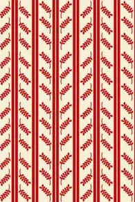 Tissu Coton Au Mètre Damas épis Rouges