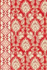 Tissu Coton Au Mètre Damas Rouge