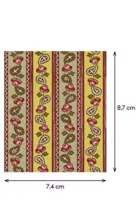 Tissu Coton Au Mètre Léontine Roses Et Rayures