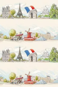 Tissu Coton Au Mètre Paris Et La Tour Eiffel