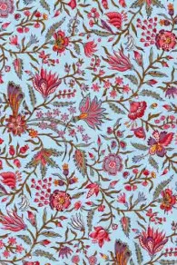 Tissu Indienne Au Mètre Fond Azur N°70