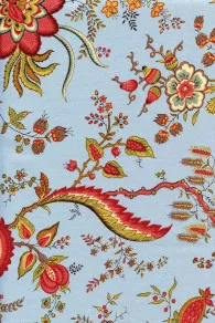 Tissu Indienne Au Mètre Fond Bleu Ciel N°31