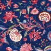 Tissu Indienne Au Mètre Fond Bleu Marine N°03